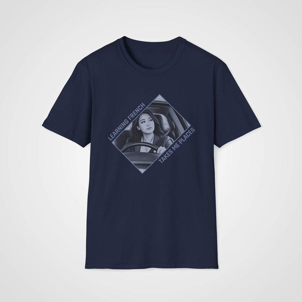 French takes me Places T-Shirt in Navy