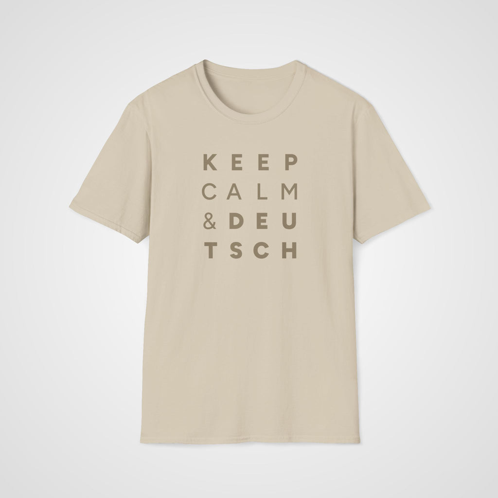 Keep Calm & Deutsch T-Shirt in Sand