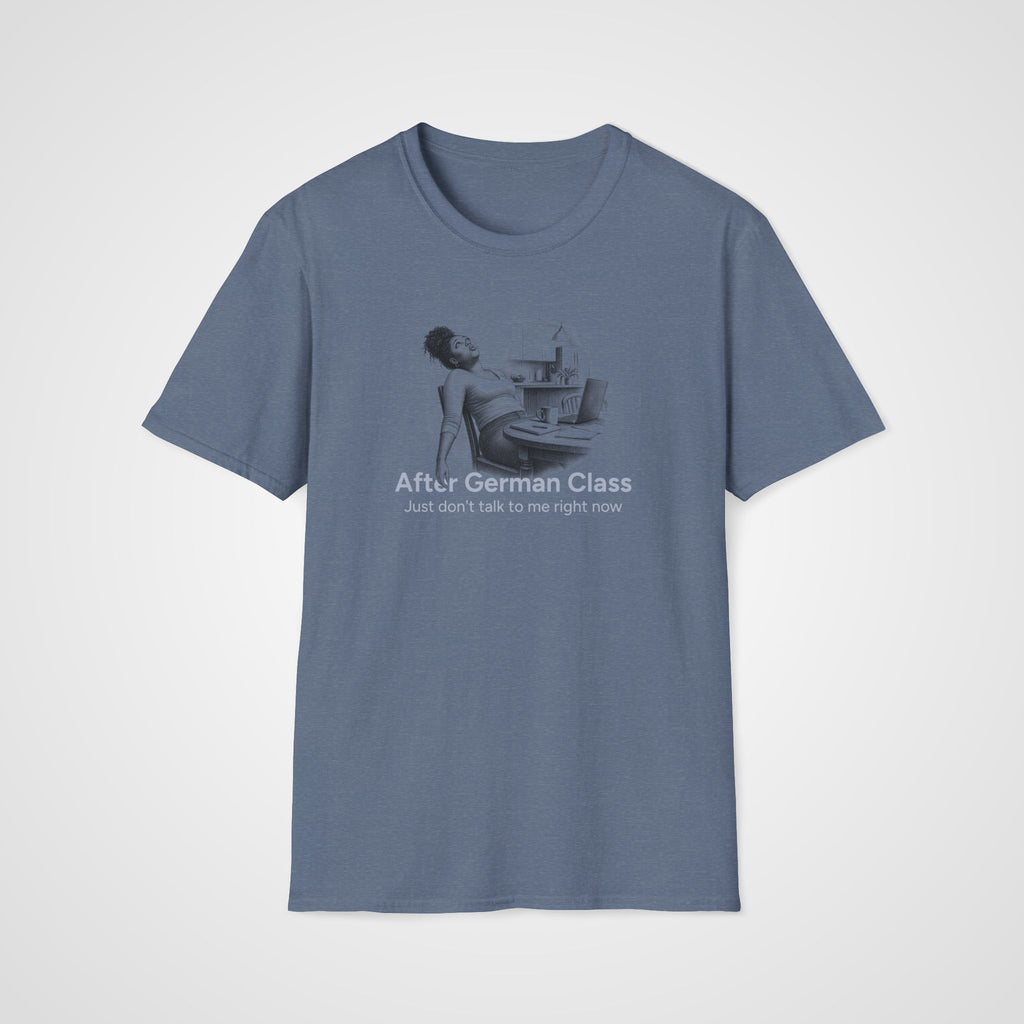 After German Class T-Shirt – Her in Heather Indigo