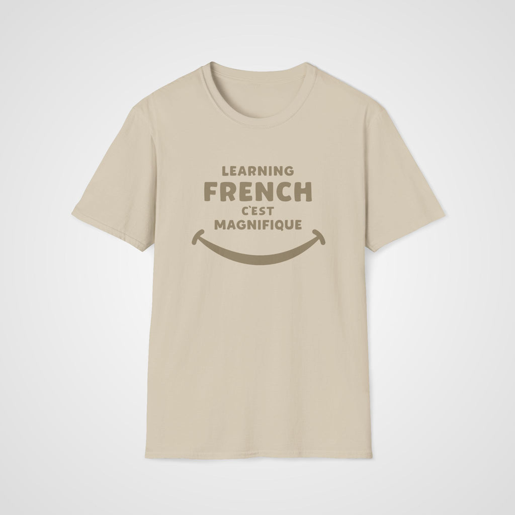 C'est Magnifique French T-Shirt in Sand