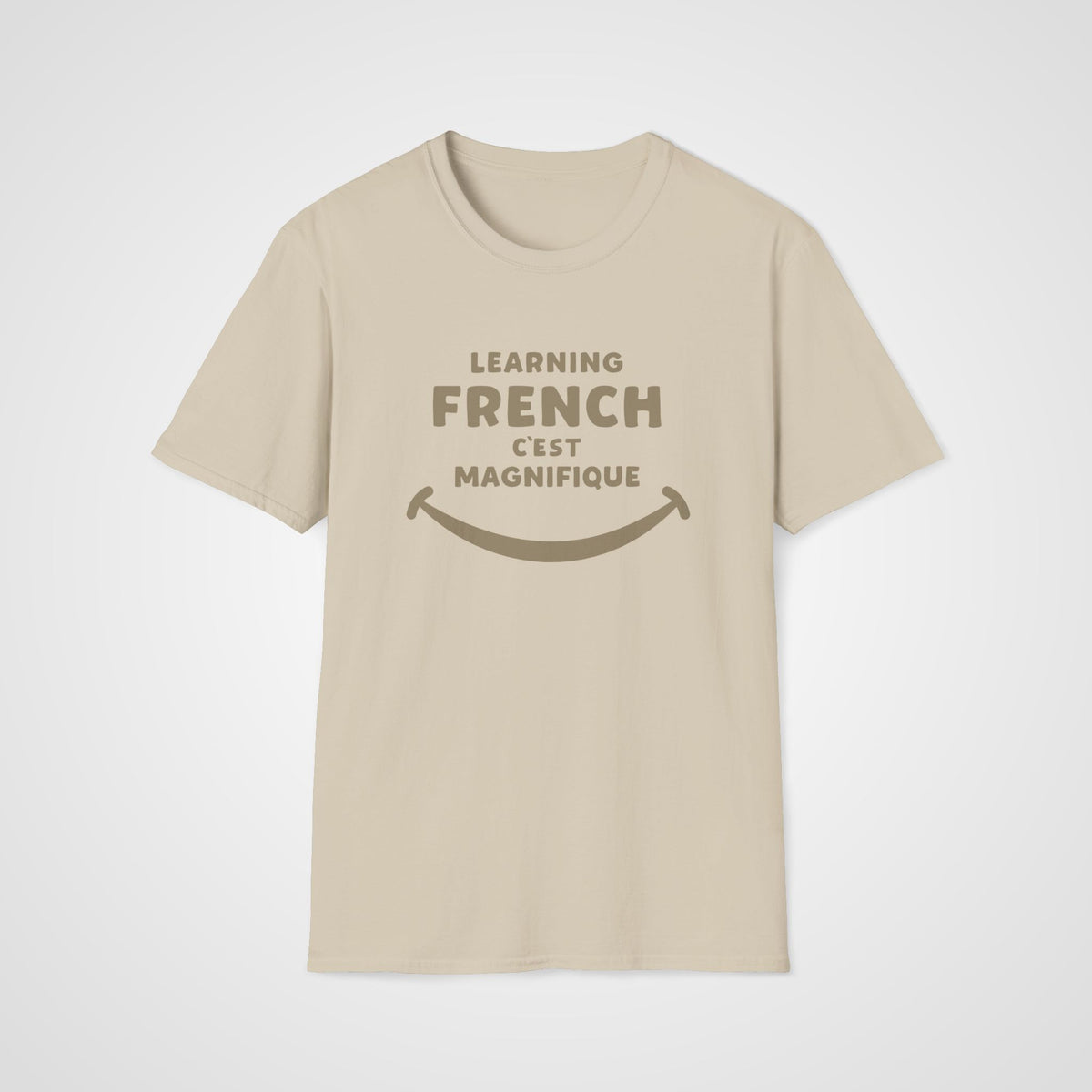 C'est Magnifique French T-Shirt in Sand