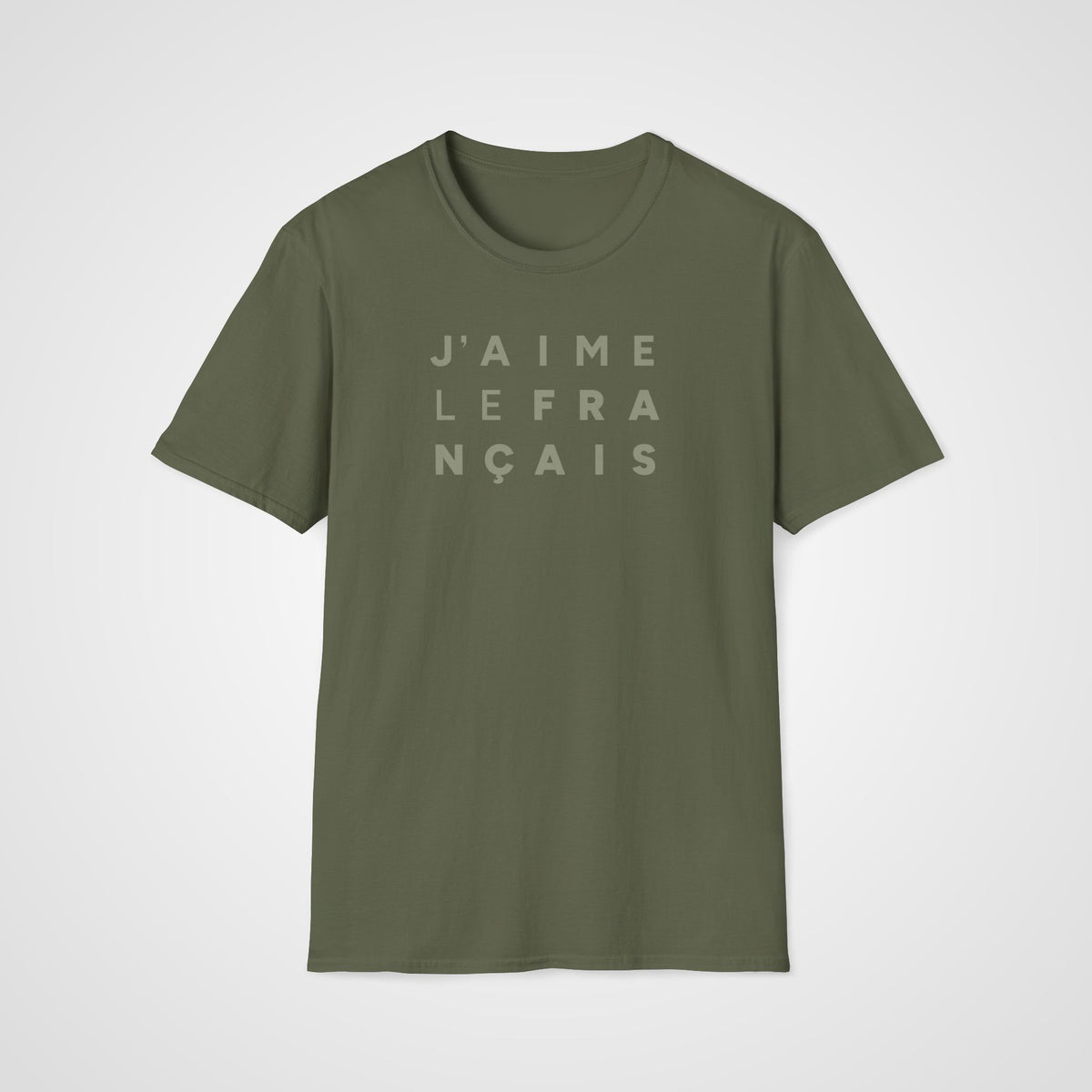 J'aime le Français T-Shirt in Military Green