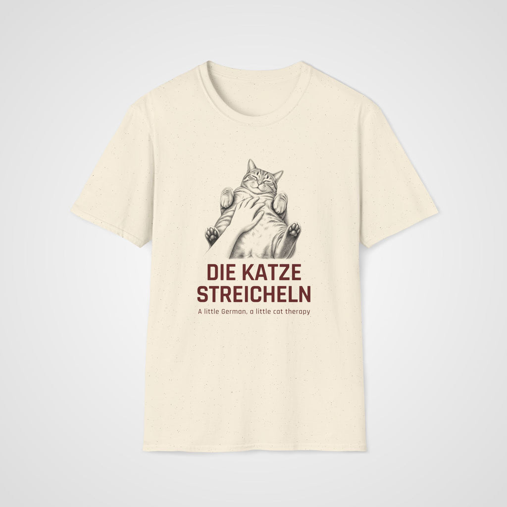 Die Katze Streicheln T-Shirt in Natural