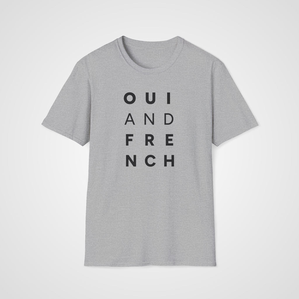 Oui & French T-Shirt in Sport Gray