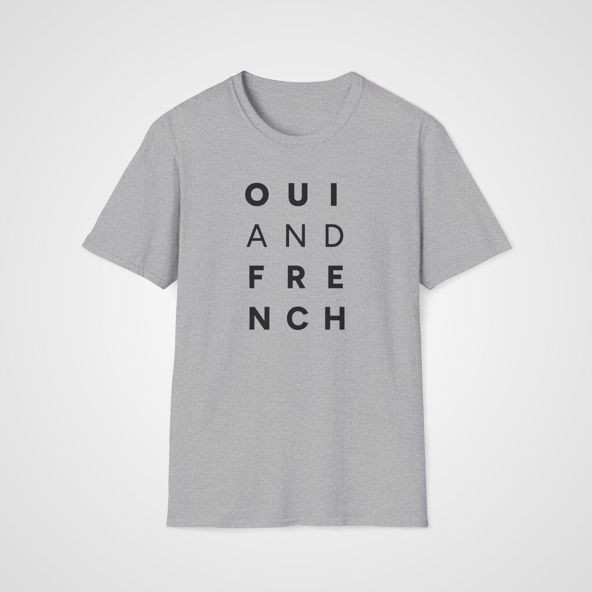 Oui & French T-Shirt in Sport Gray