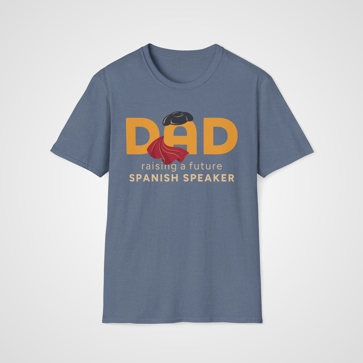 Spanish Learner Dad T-Shirt in Heather Indigo
