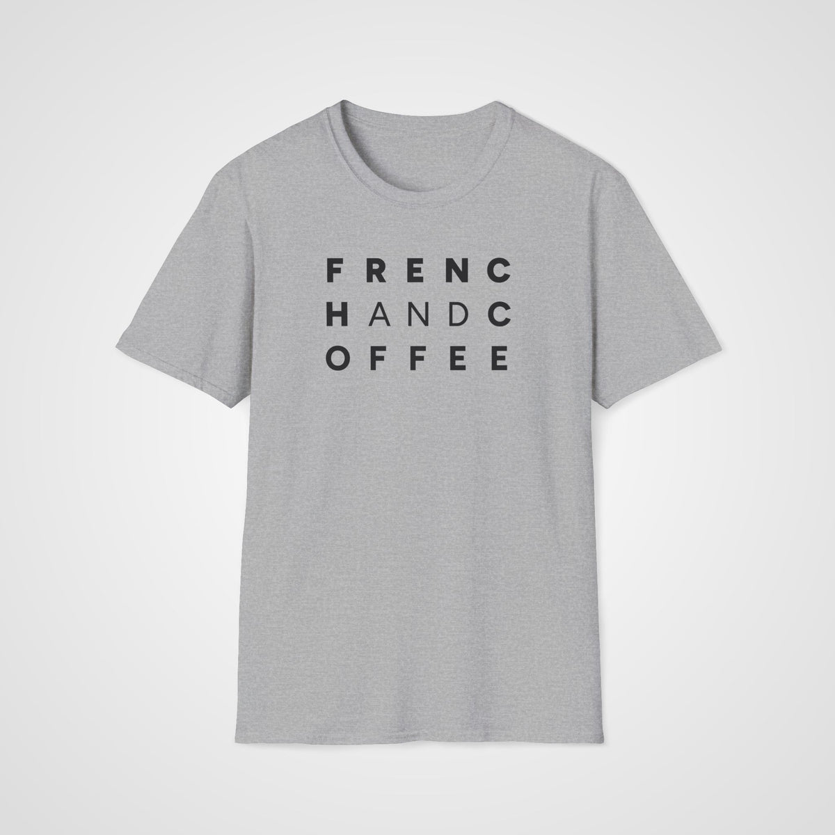 French and Coffee T-Shirt in Sport Gray