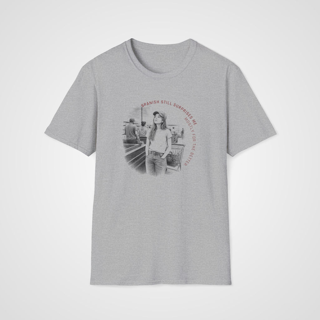Spanish Surprises Me T-Shirt in Sport Gray
