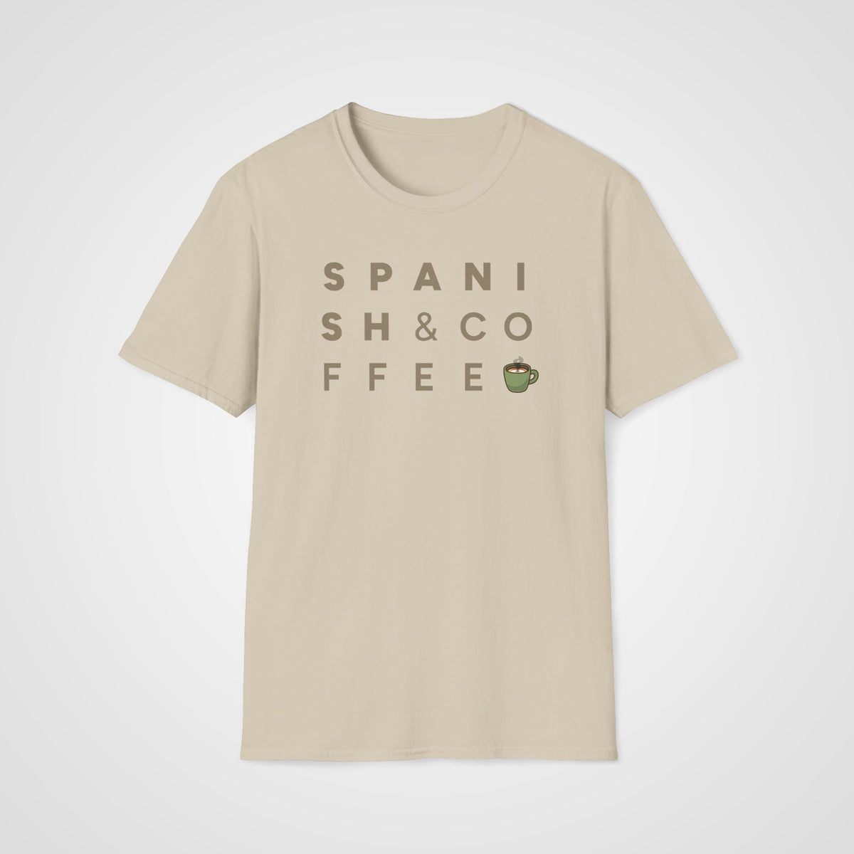Spanish & Coffee T-Shirt in Sand