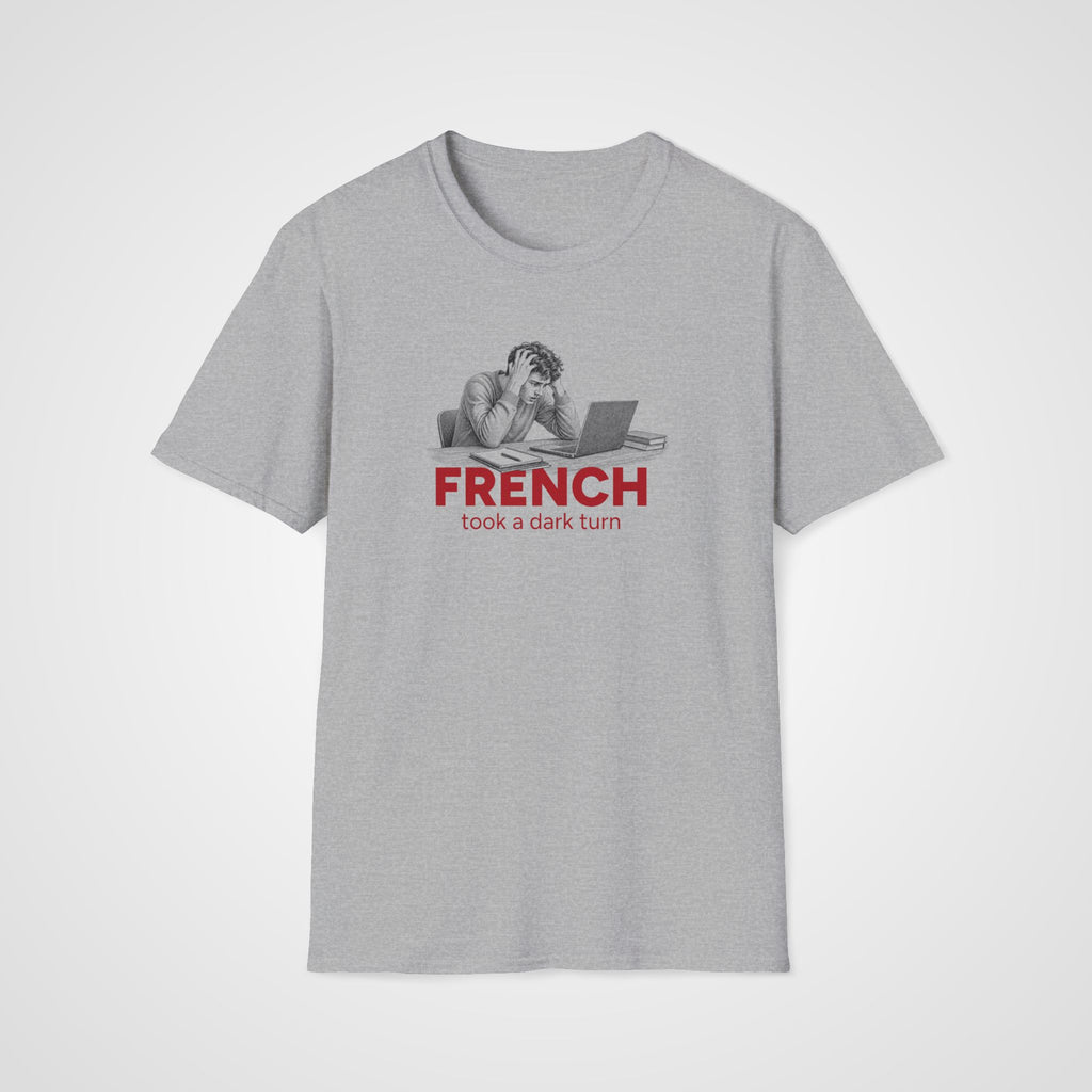 French Dark Turn T-Shirt in Sport Gray