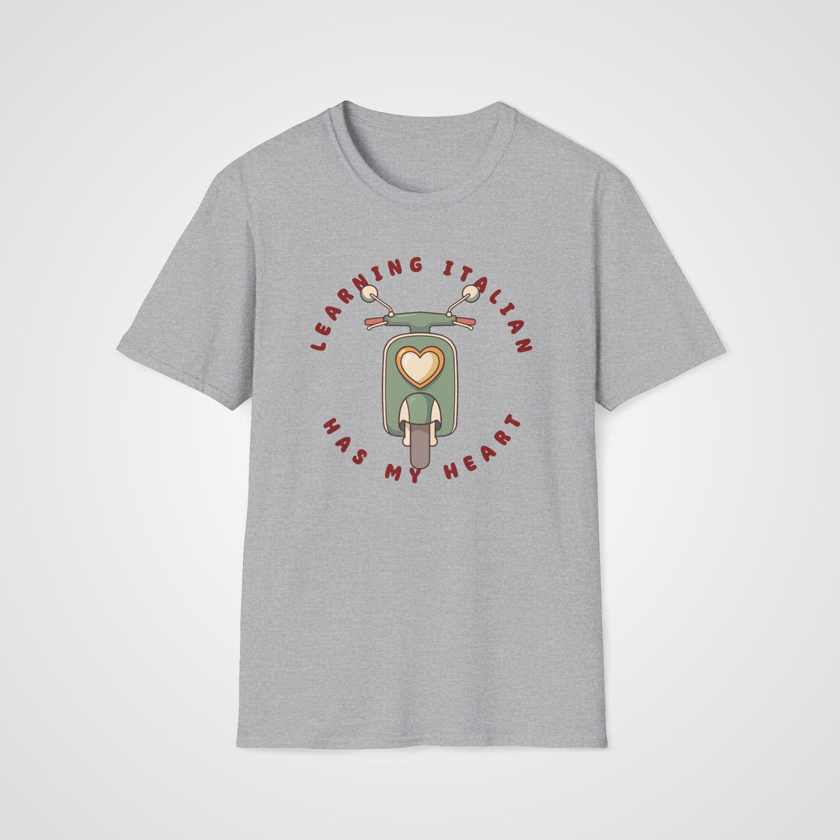 Italian Has My Heart T-Shirt in Sport Gray