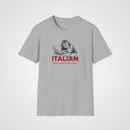 Pizza Was Easier Italian T-Shirt in Sport Gray