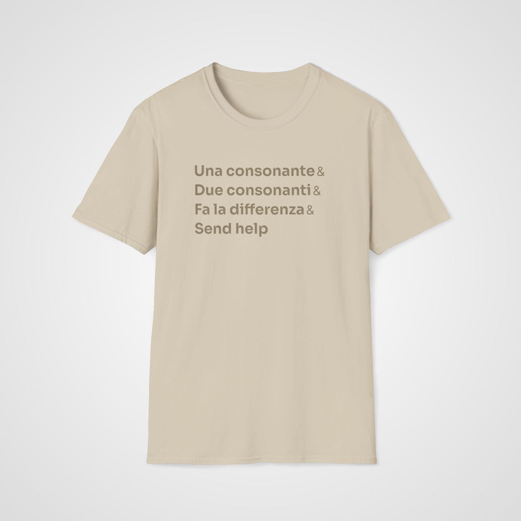 Italian Consonants T-Shirt in Sand