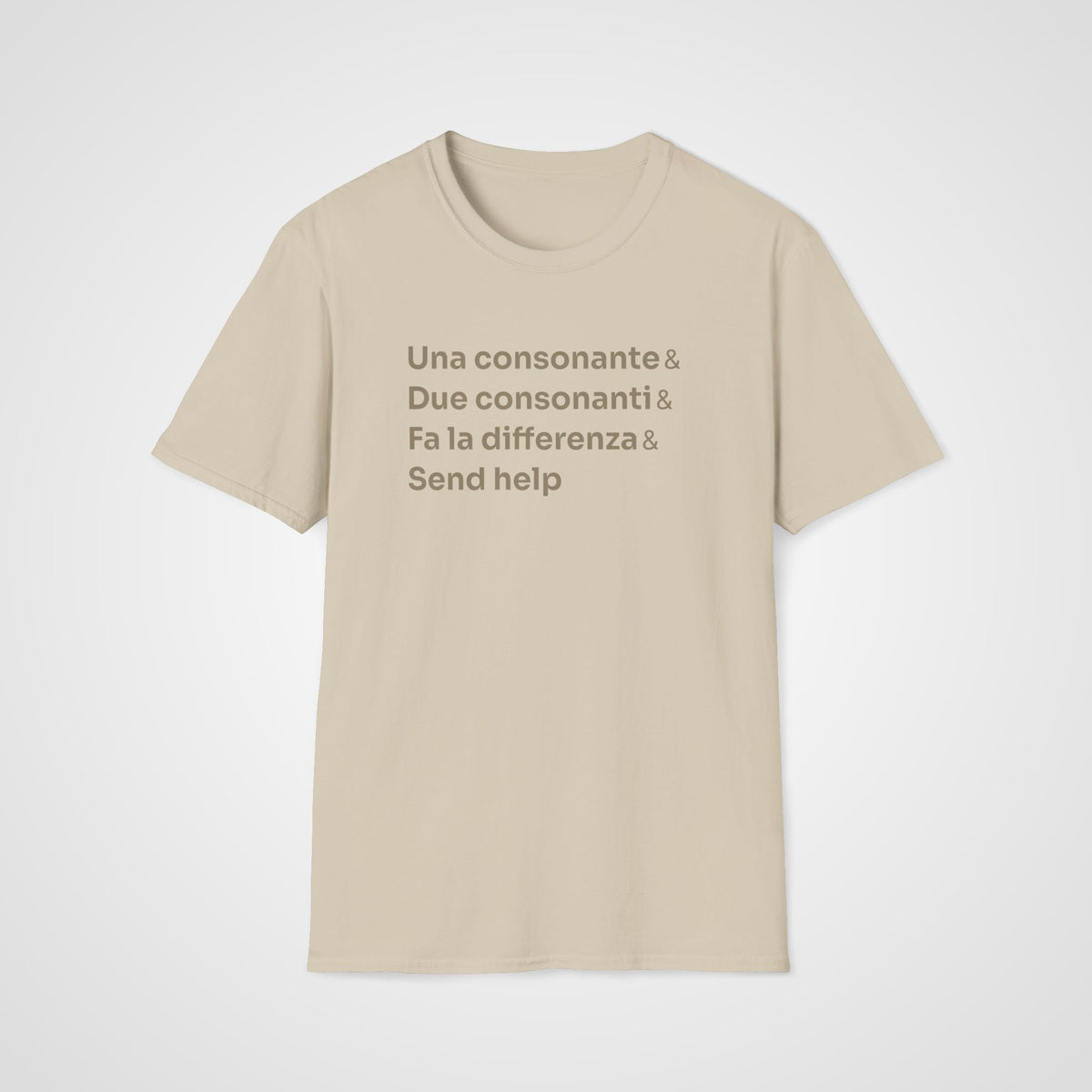 Italian Consonants T-Shirt in Sand