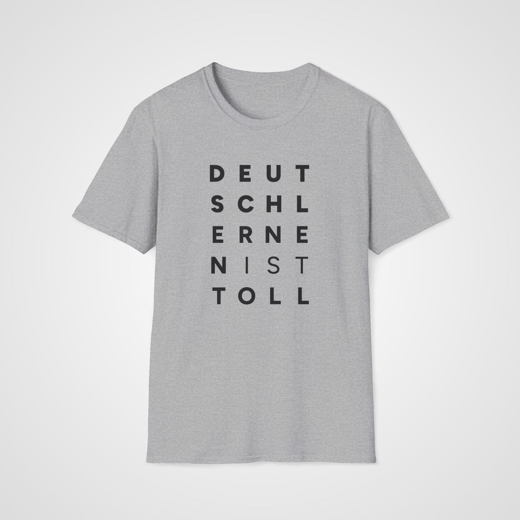 Deutsch lernen ist toll T-Shirt in Sport Gray