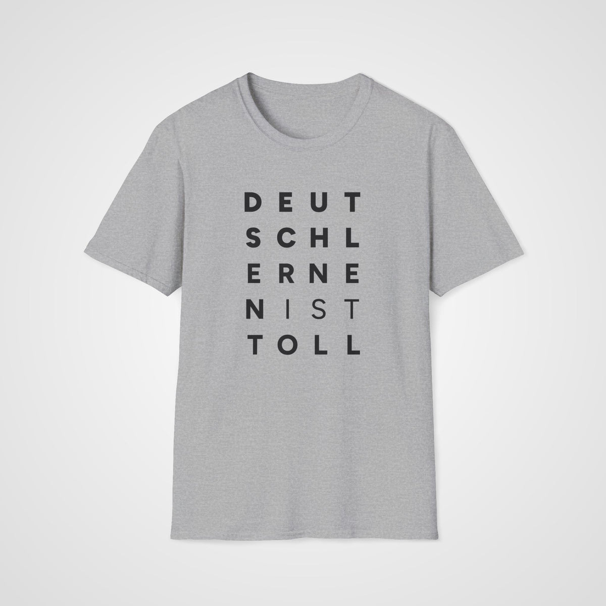 Deutsch lernen ist toll T-Shirt in Sport Gray