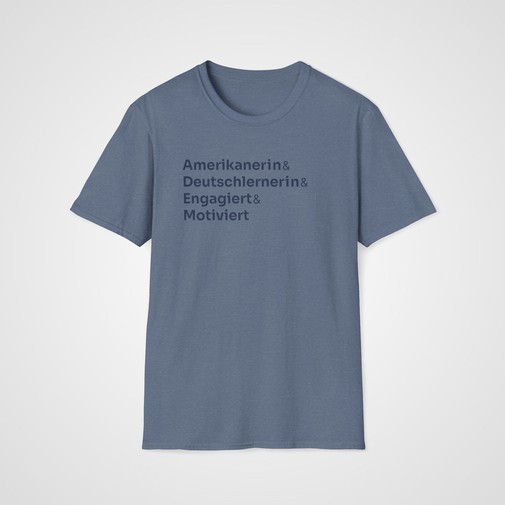 Motivierte Learner T-Shirt in Heather Indigo