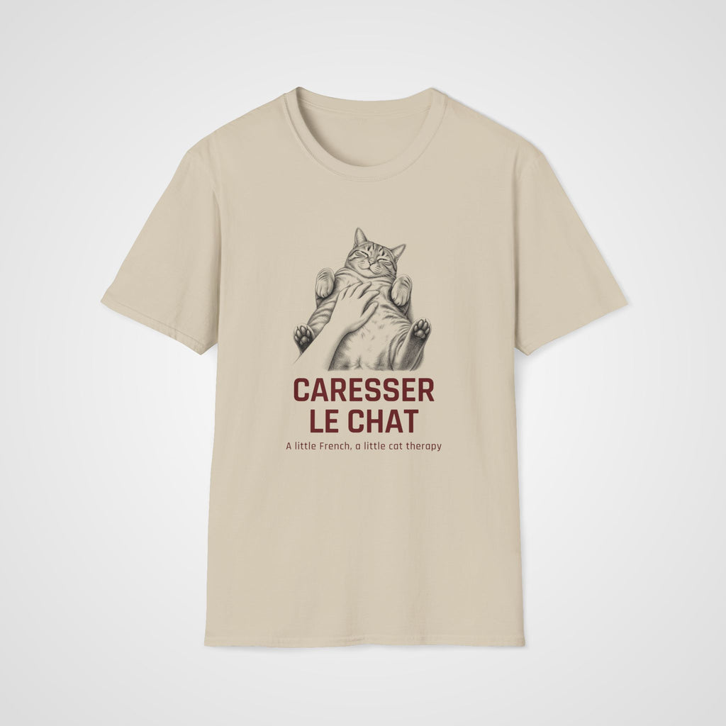 Caresser le Chat French T-Shirt in Sand