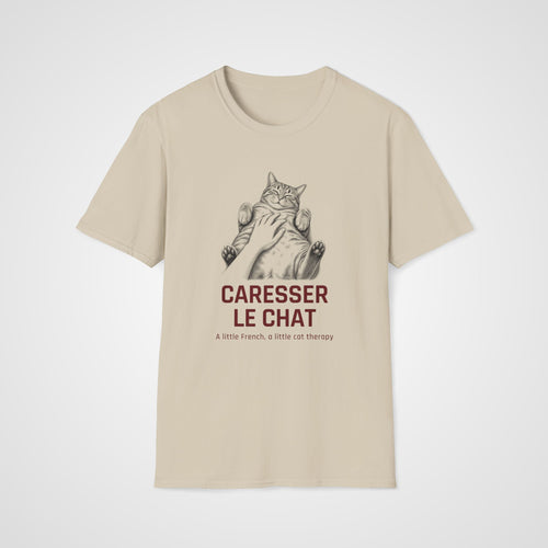 Caresser le Chat French T-Shirt in Sand