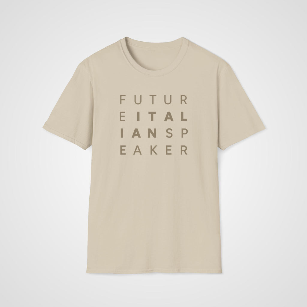 Future Italian Speaker T-Shirt in Sand