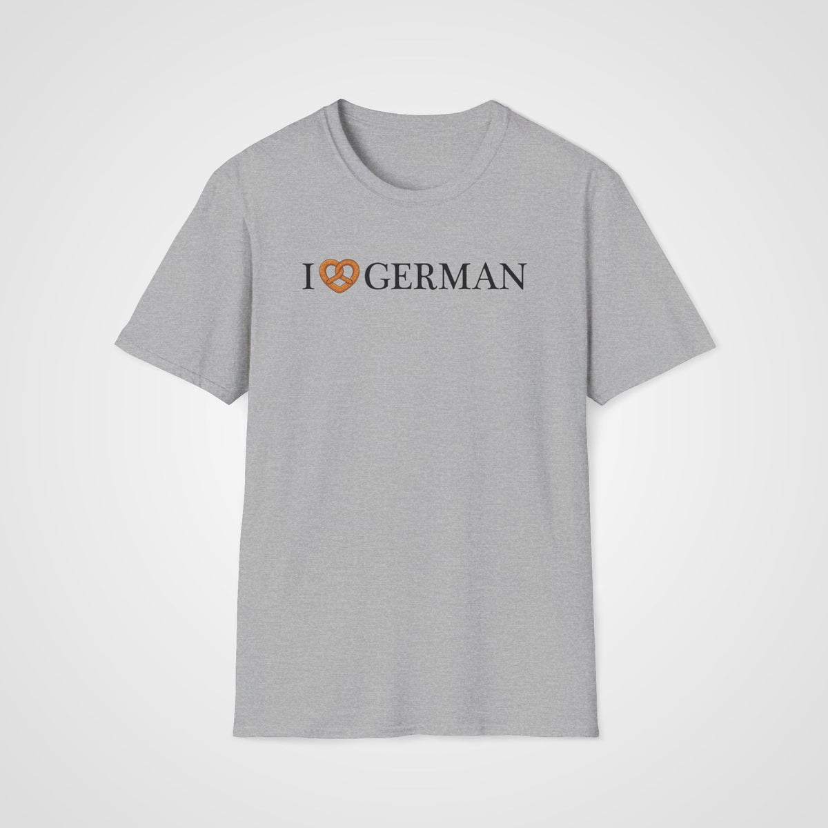 I Love German - Pretzel T-Shirt in Sport Gray