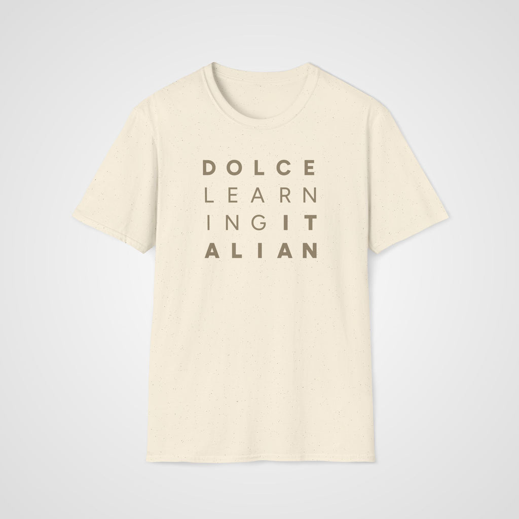 Dolce Learning Italian T-Shirt in Natural
