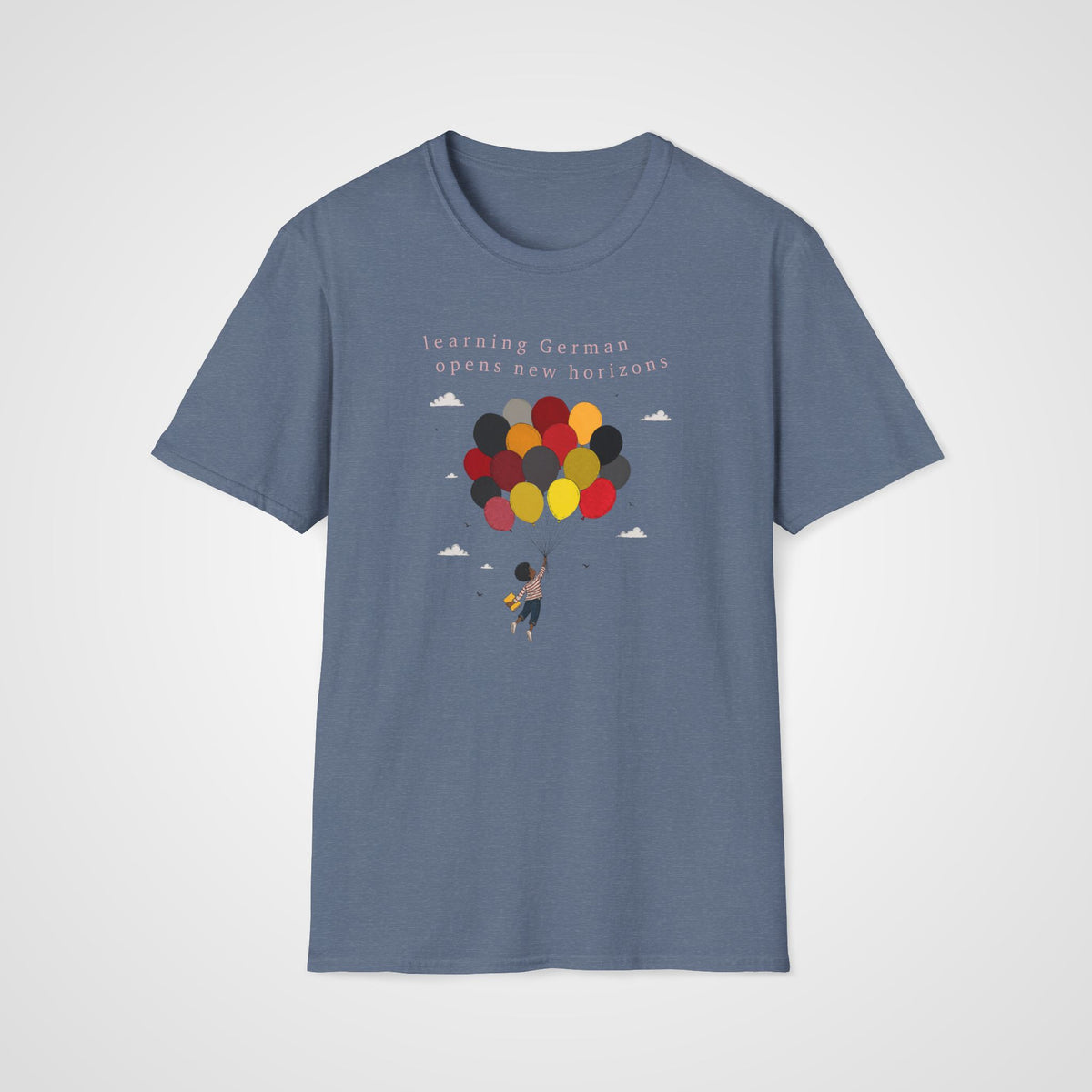 New Horizons T-Shirt in Heather Indigo