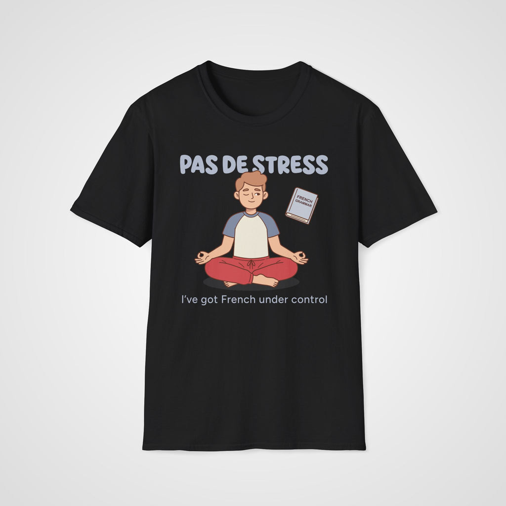 Pas de Stress French T-Shirt in Black