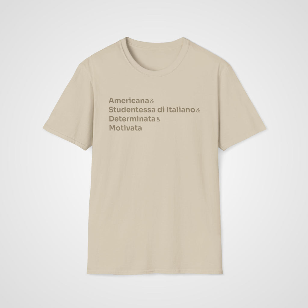 Motivata Italian Learner T-Shirt in Sand