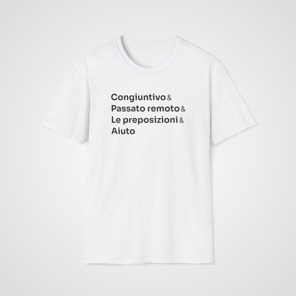 Italian Grammar Aiuto T-Shirt in White