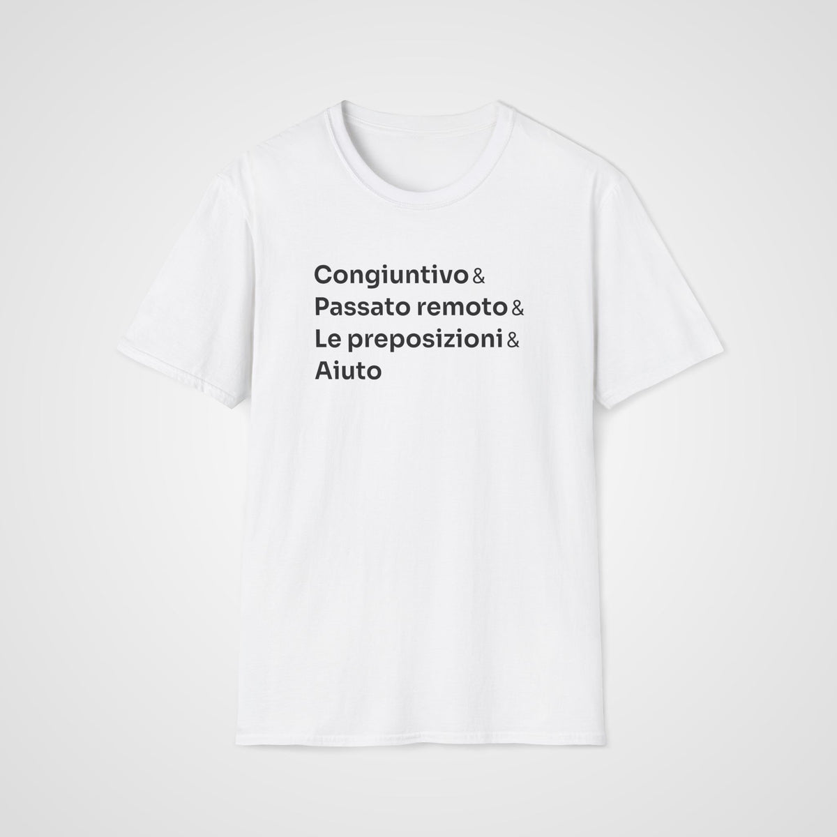 Italian Grammar Aiuto T-Shirt in White