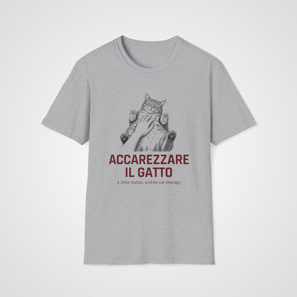 Accarezzare il Gatto T-Shirt in Sport Gray