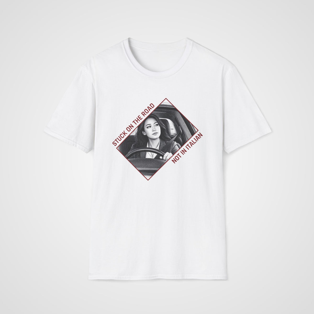 Not Stuck in Italian T-Shirt in White