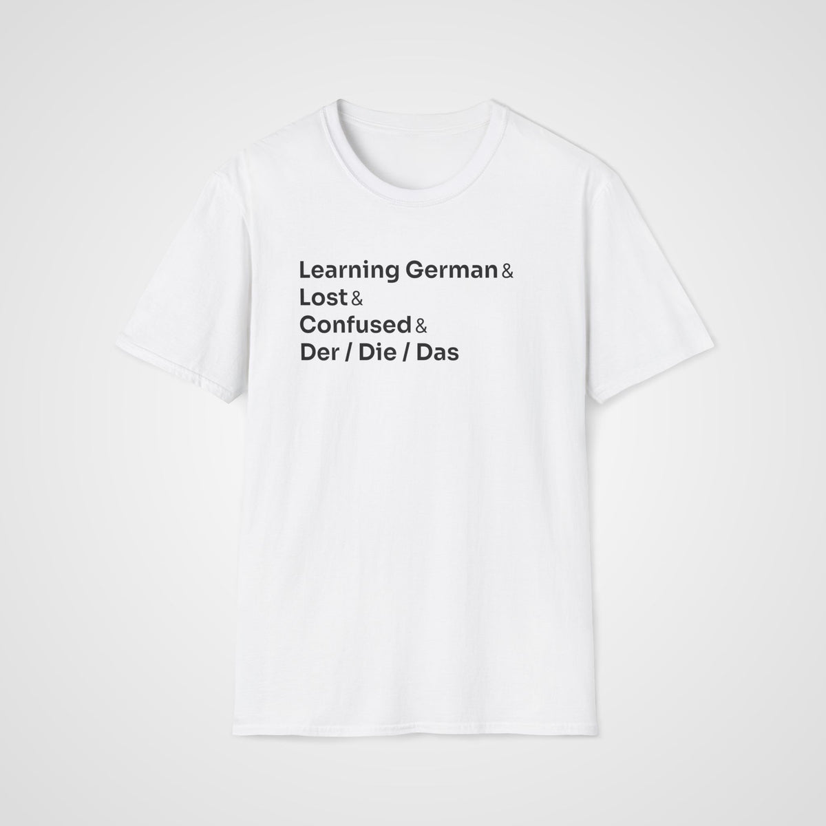 Der Die Das Confusion T-Shirt in White