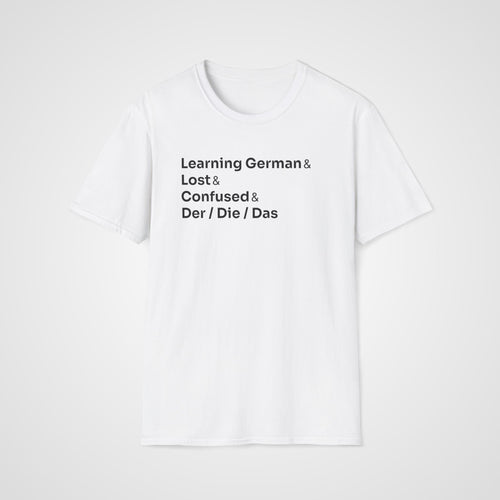 Der Die Das Confusion T-Shirt in White