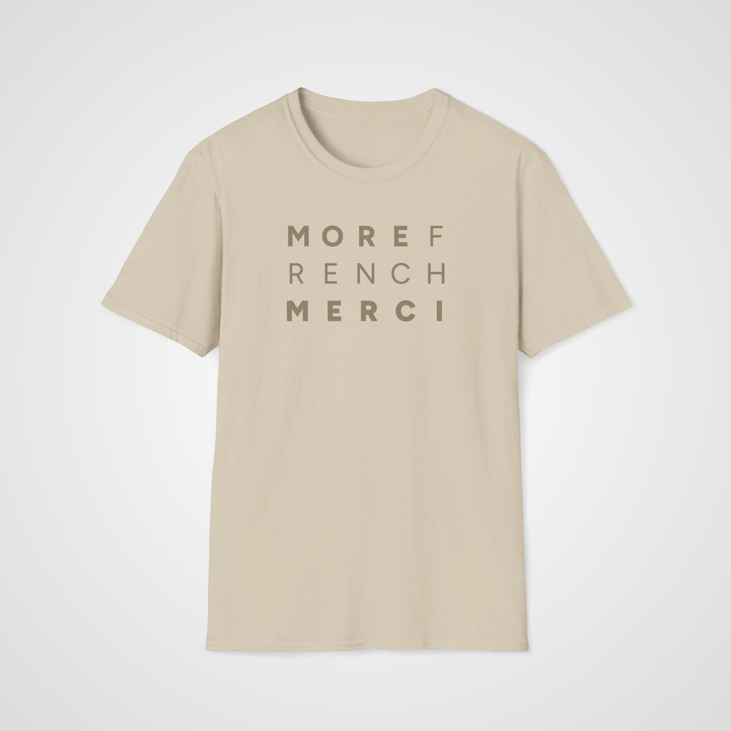 More French, Merci!T-Shirt in Sand