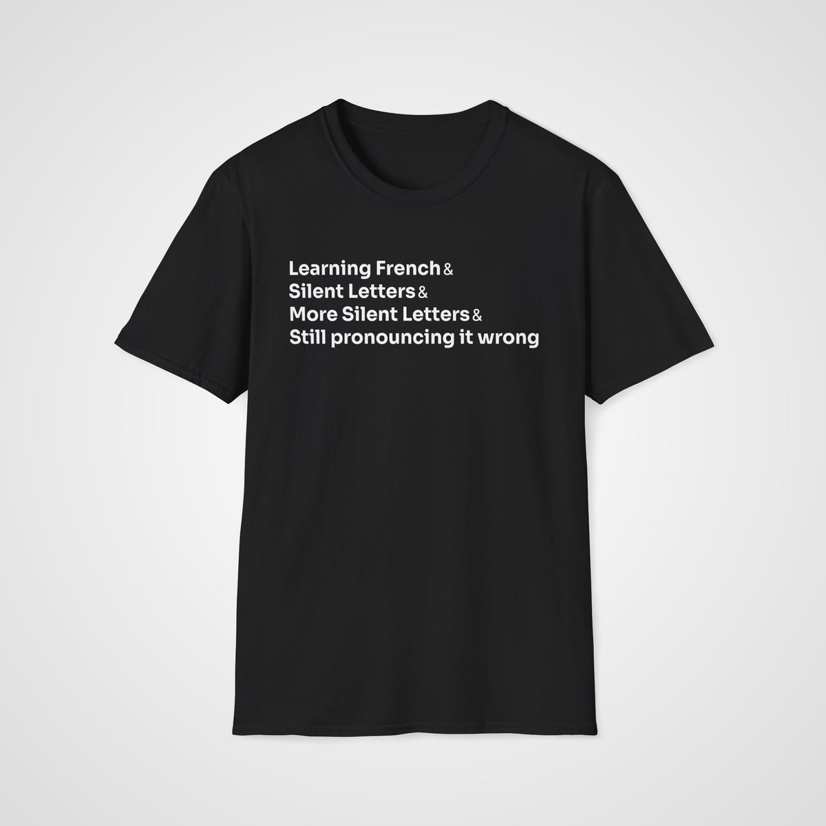 Silent Letters French T-Shirt in Black