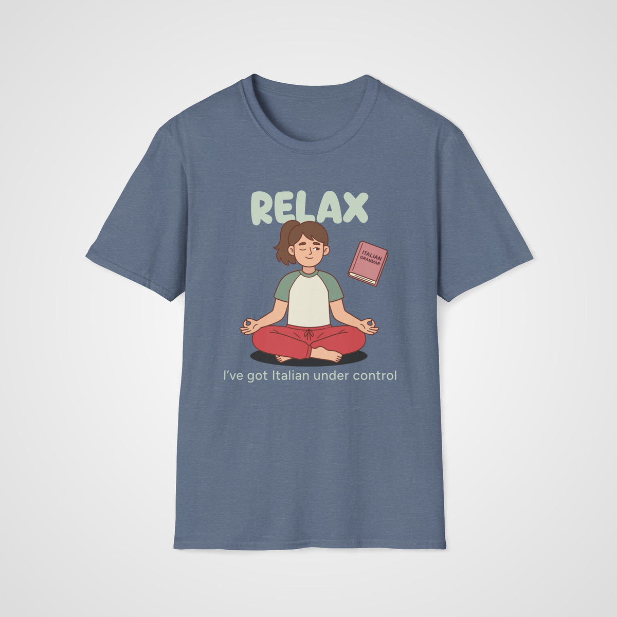 Italian Under Control T-Shirt in Heather Indigo