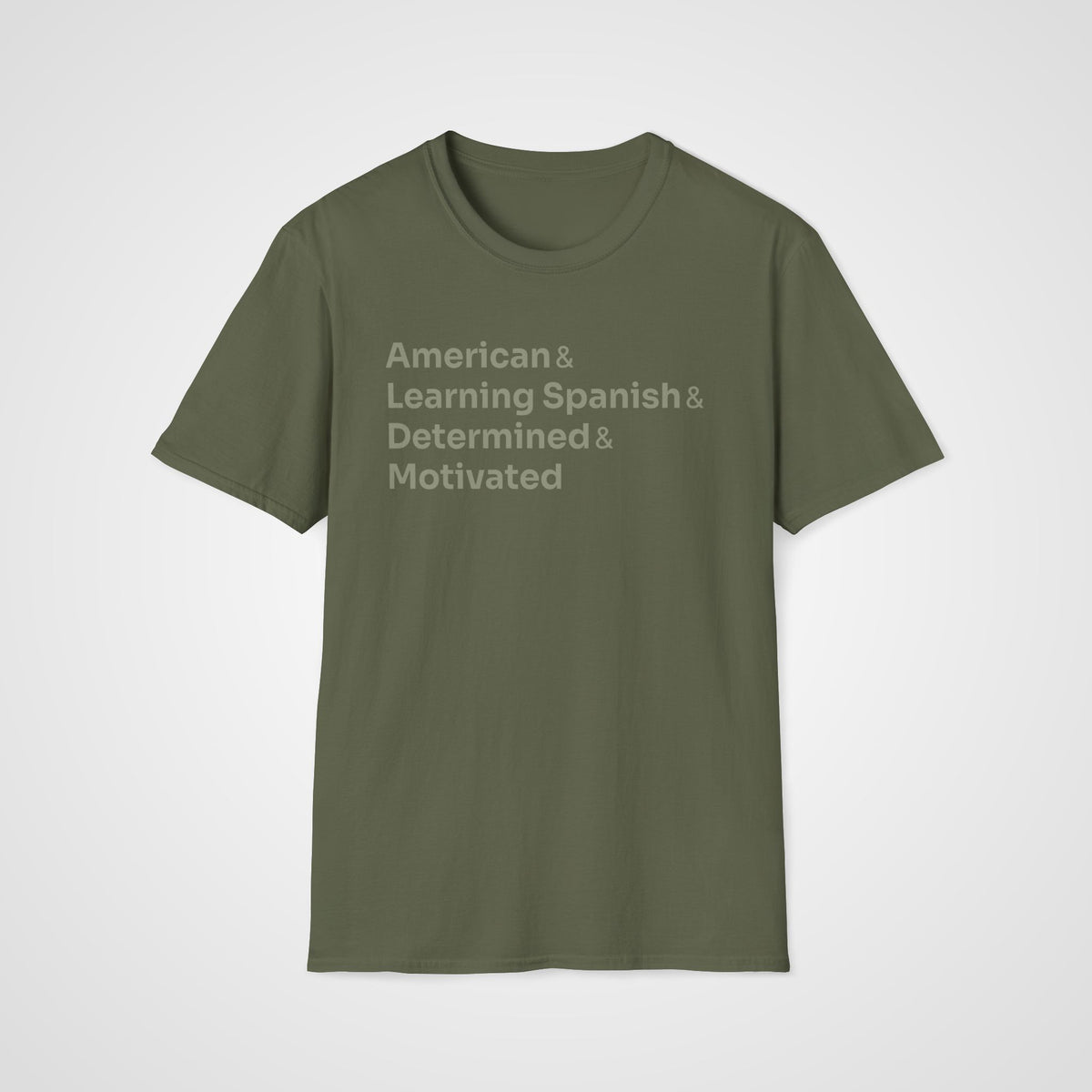 Spanish Learner T-Shirt in Military Green