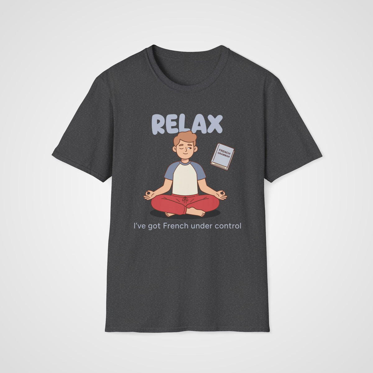 French Grammar Relax T-Shirt in Dark Heather
