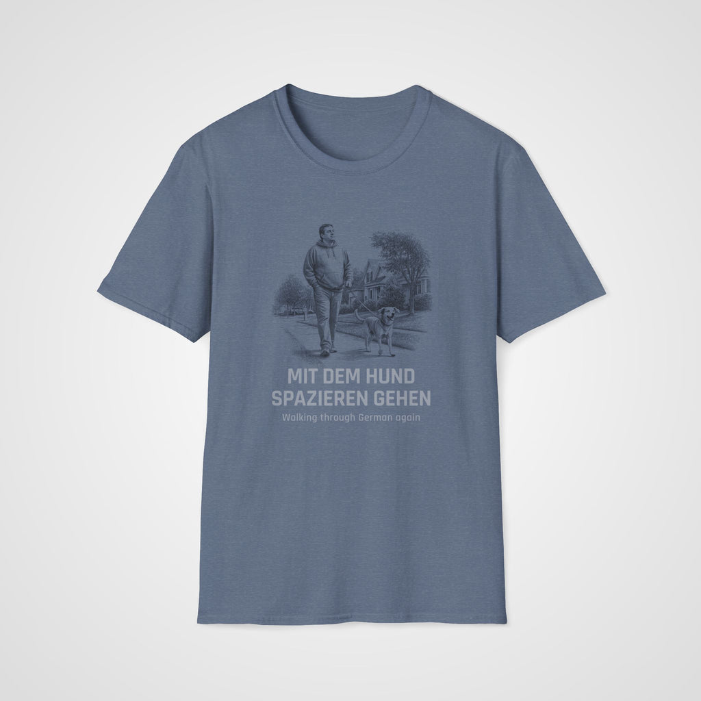 German Dog Walk T-Shirt in Heather Indigo