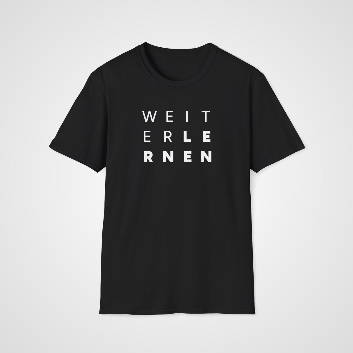 Weiter Lernen T-Shirt in Black