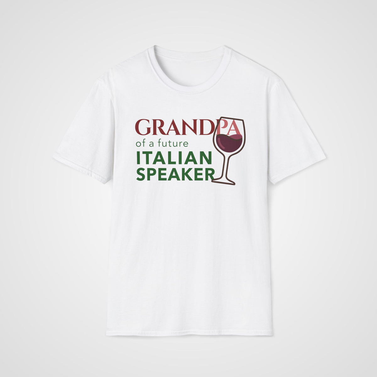 Italian Learner Grandpa T-Shirt in White