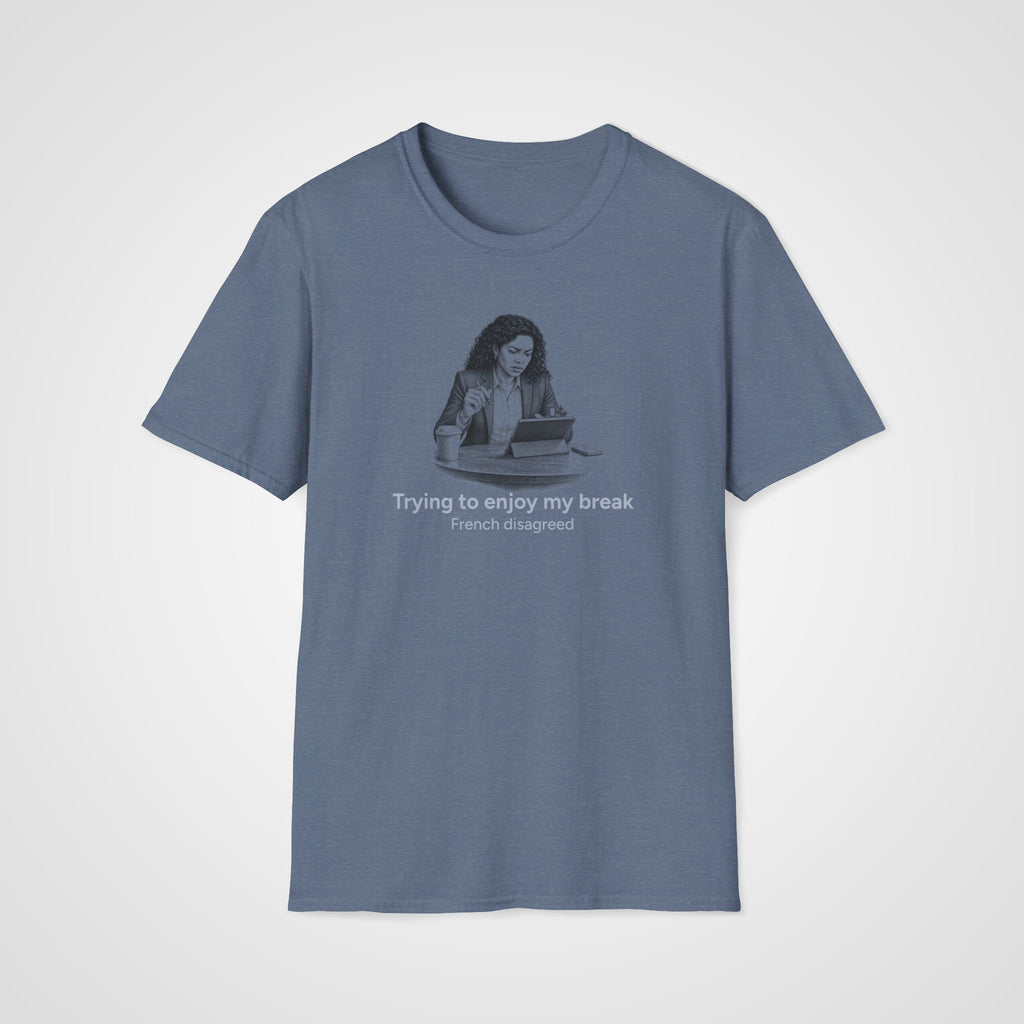 French Disagreed T-Shirt in Heather Indigo
