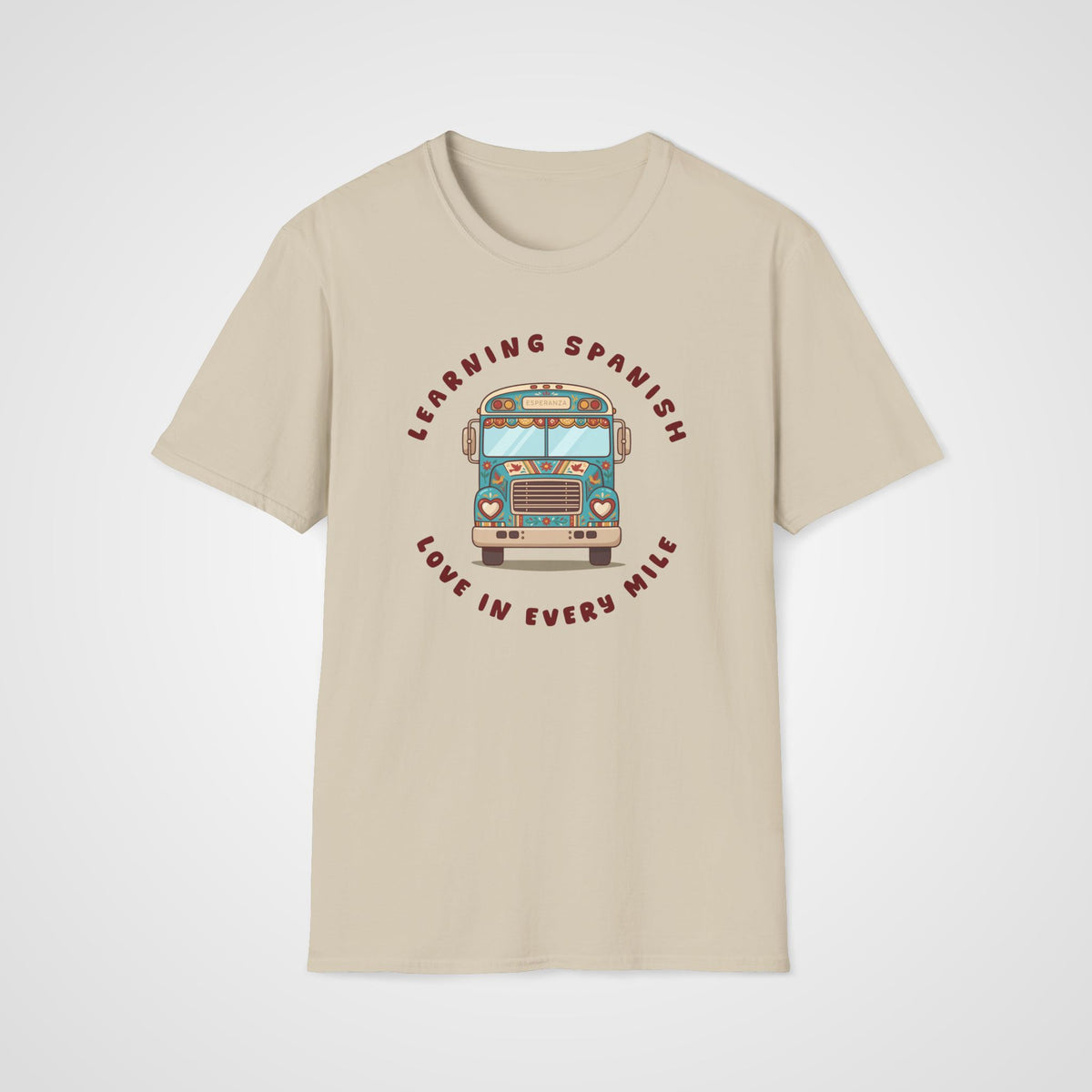 Love in Every Mile T-Shirt in Sand