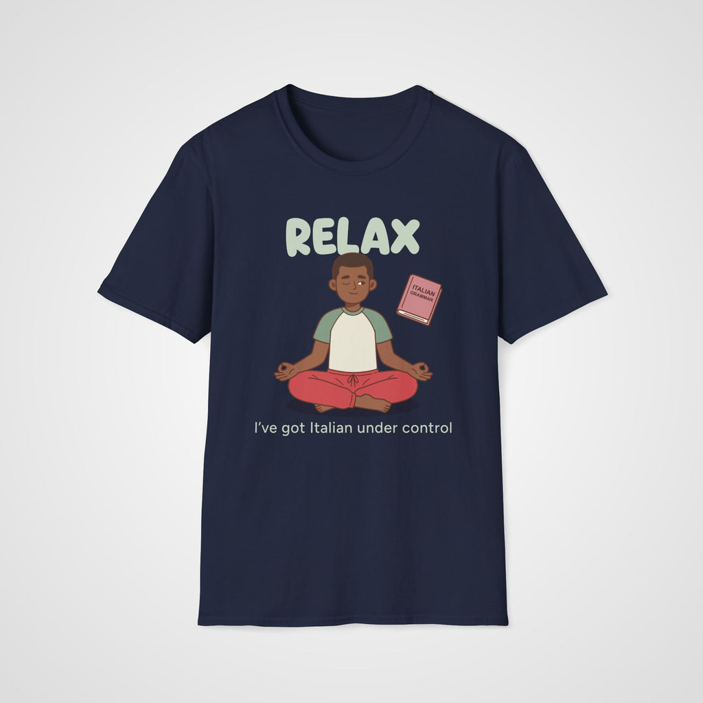 Relax Italian Learner T-Shirt in Navy