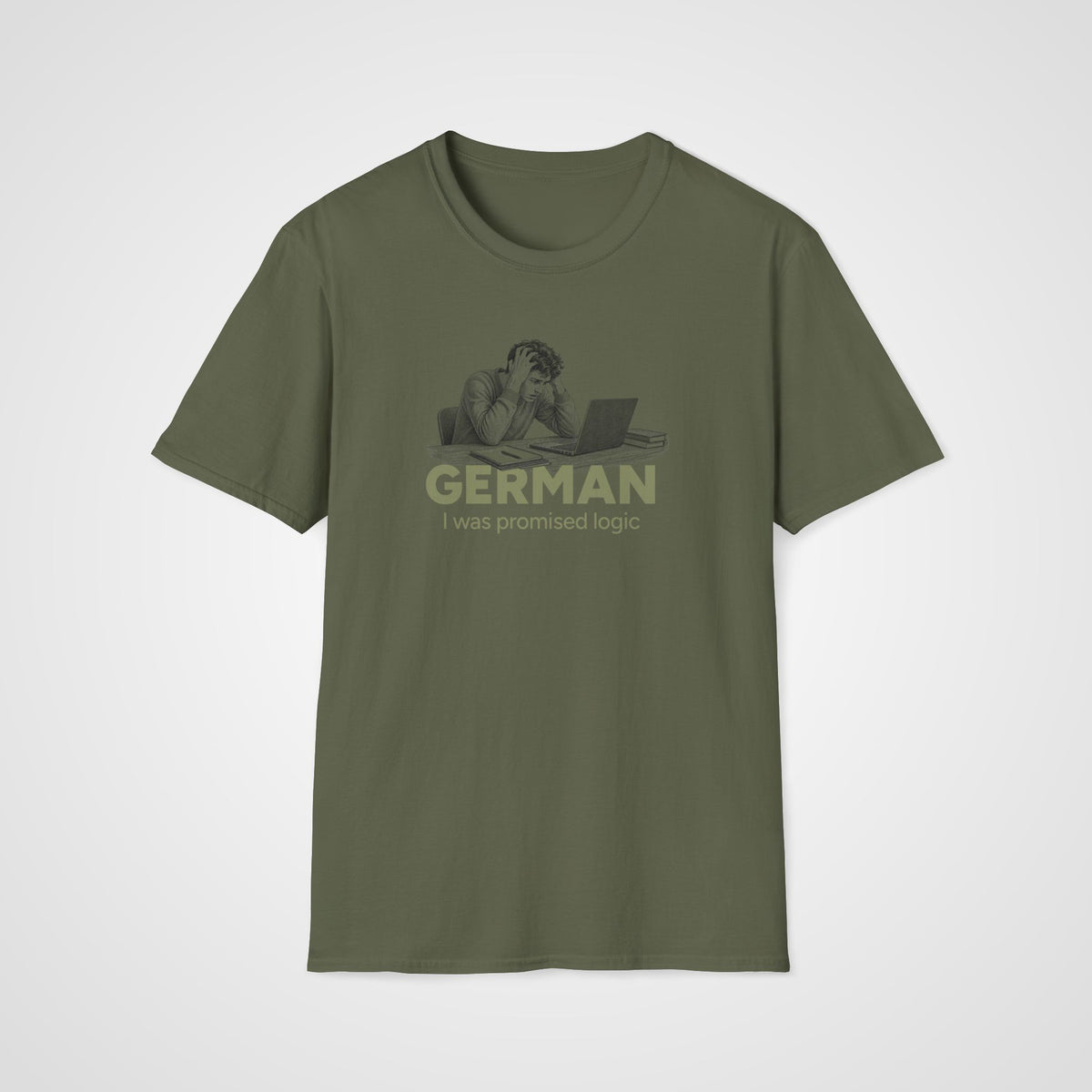 Promised Logic T-Shirt – Him in Military Green