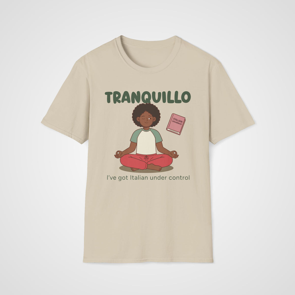 Tranquillo Italian Learner T-Shirt in Sand