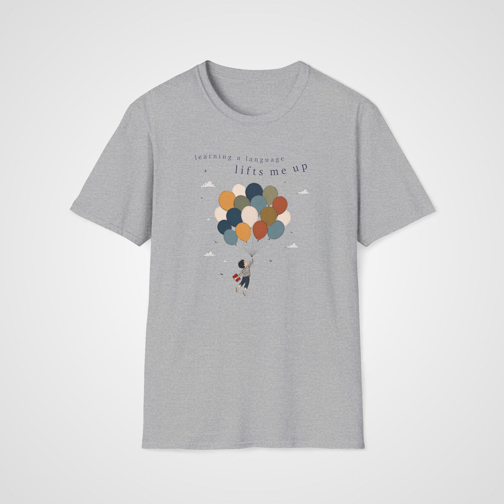 Lifted by Language T-Shirt in Sport Gray