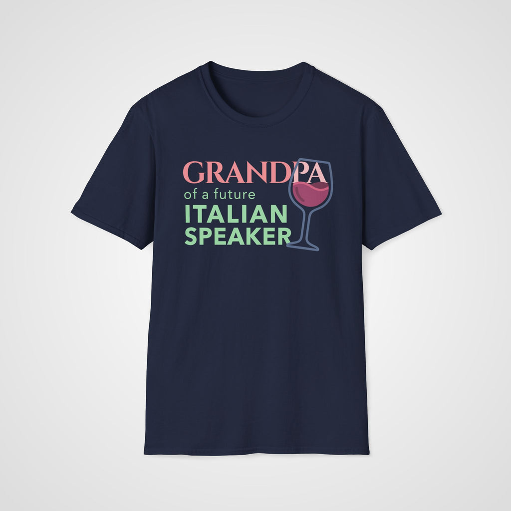 Italian Learner Grandpa T-Shirt in Navy